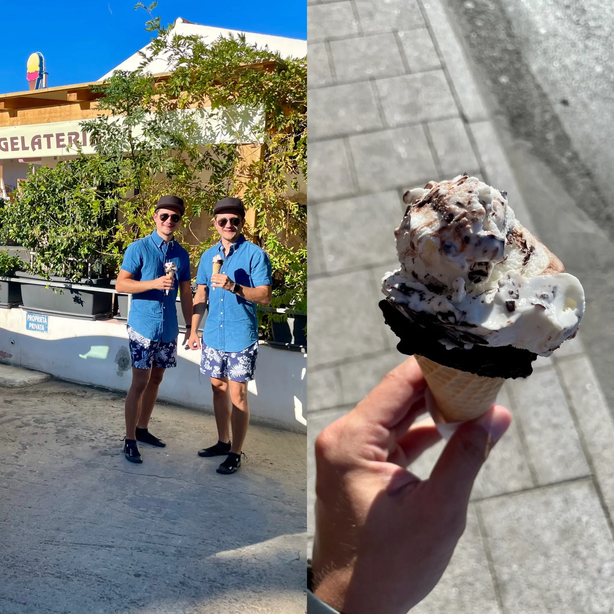 Eis essen in San Teodoro