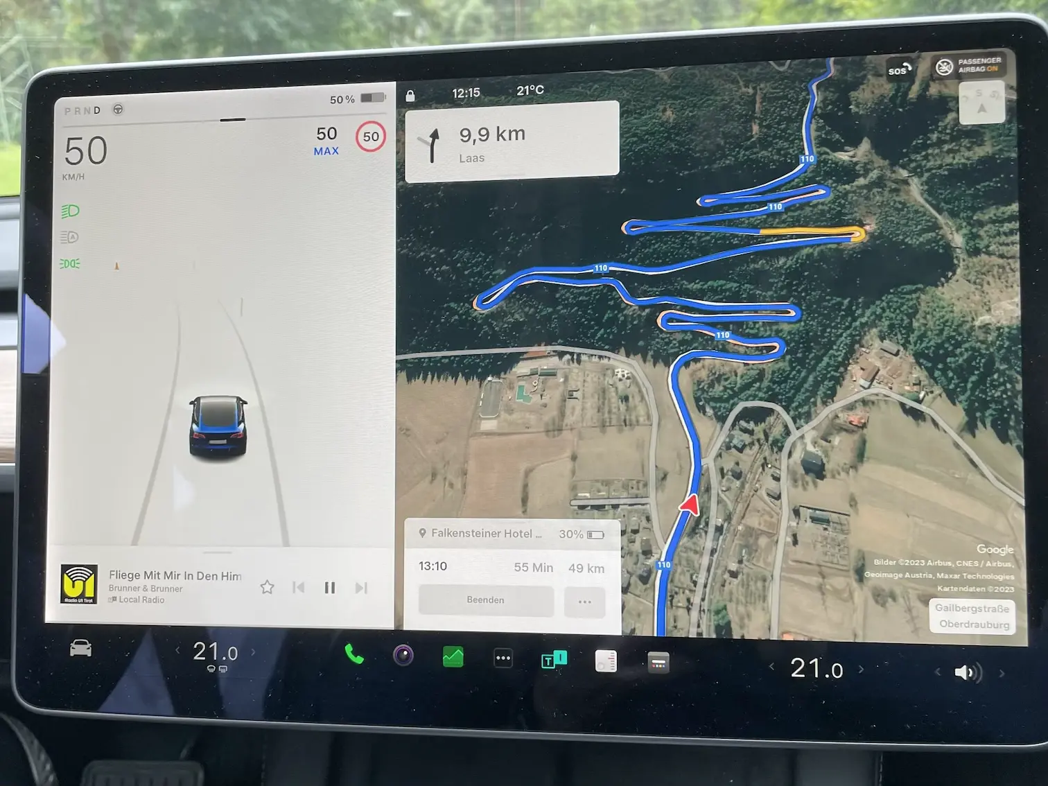 Tesla Navi: Serpentinen