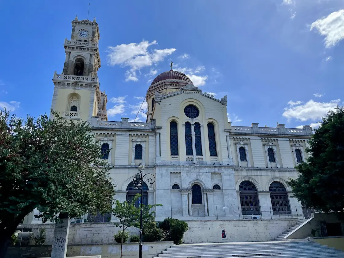 Rückansicht der Agios-Minas-Kathedrale in Heraklion