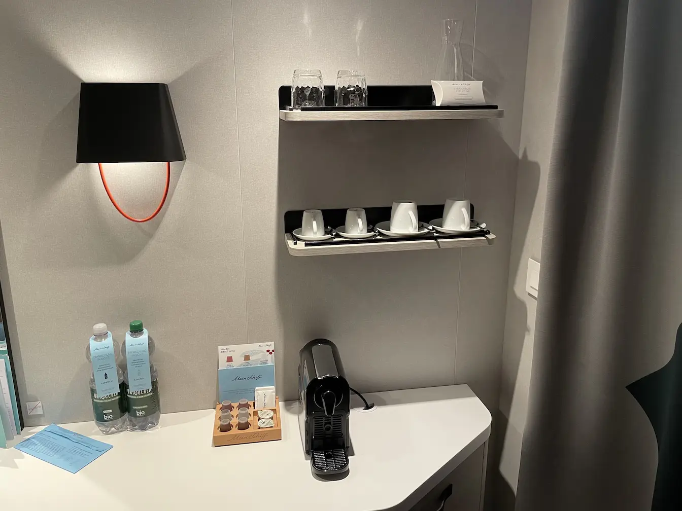 Espresso-Maschine auf der Balkonkabine