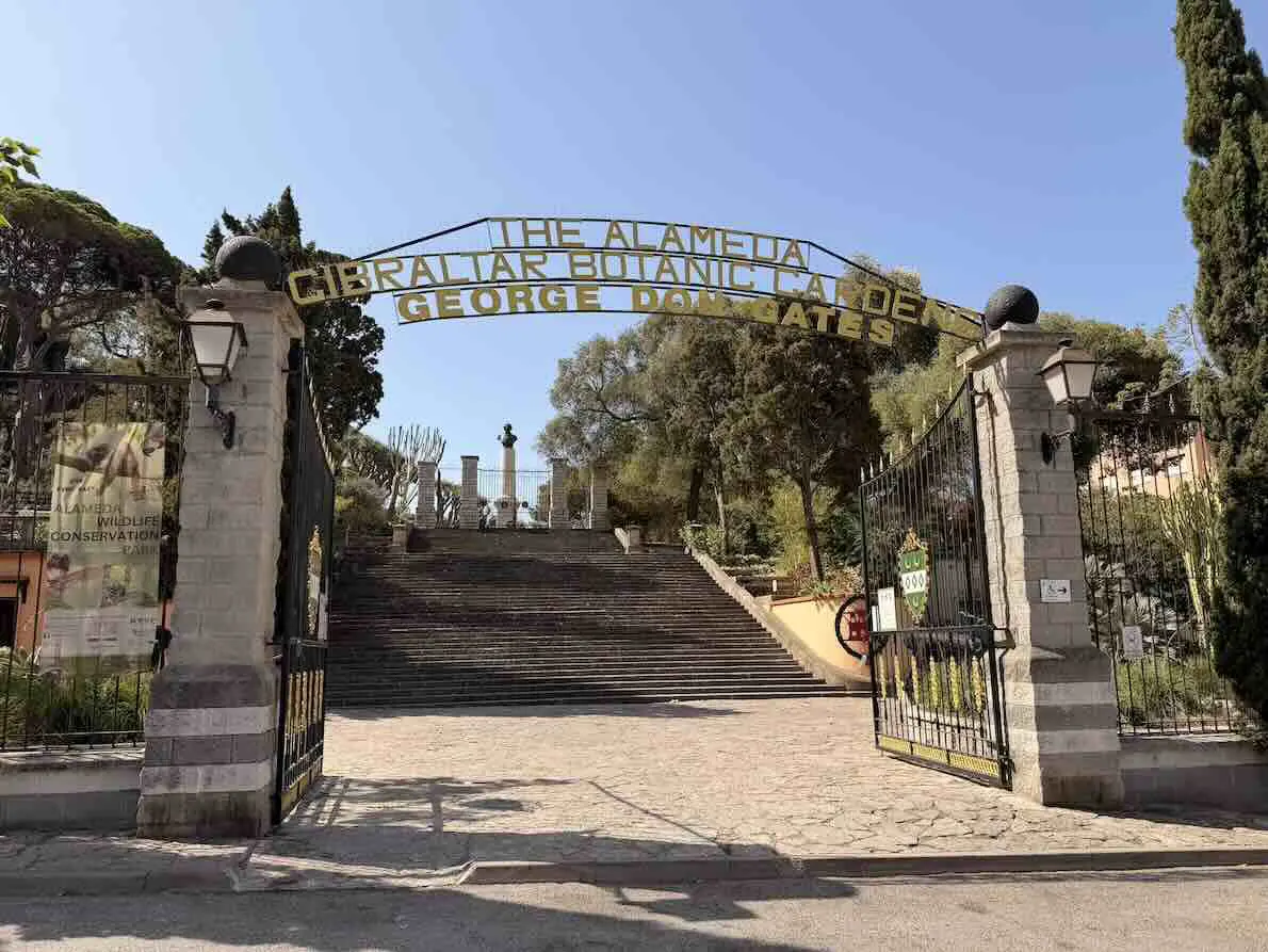 Eingang des Botanischen Garten in Gibraltar