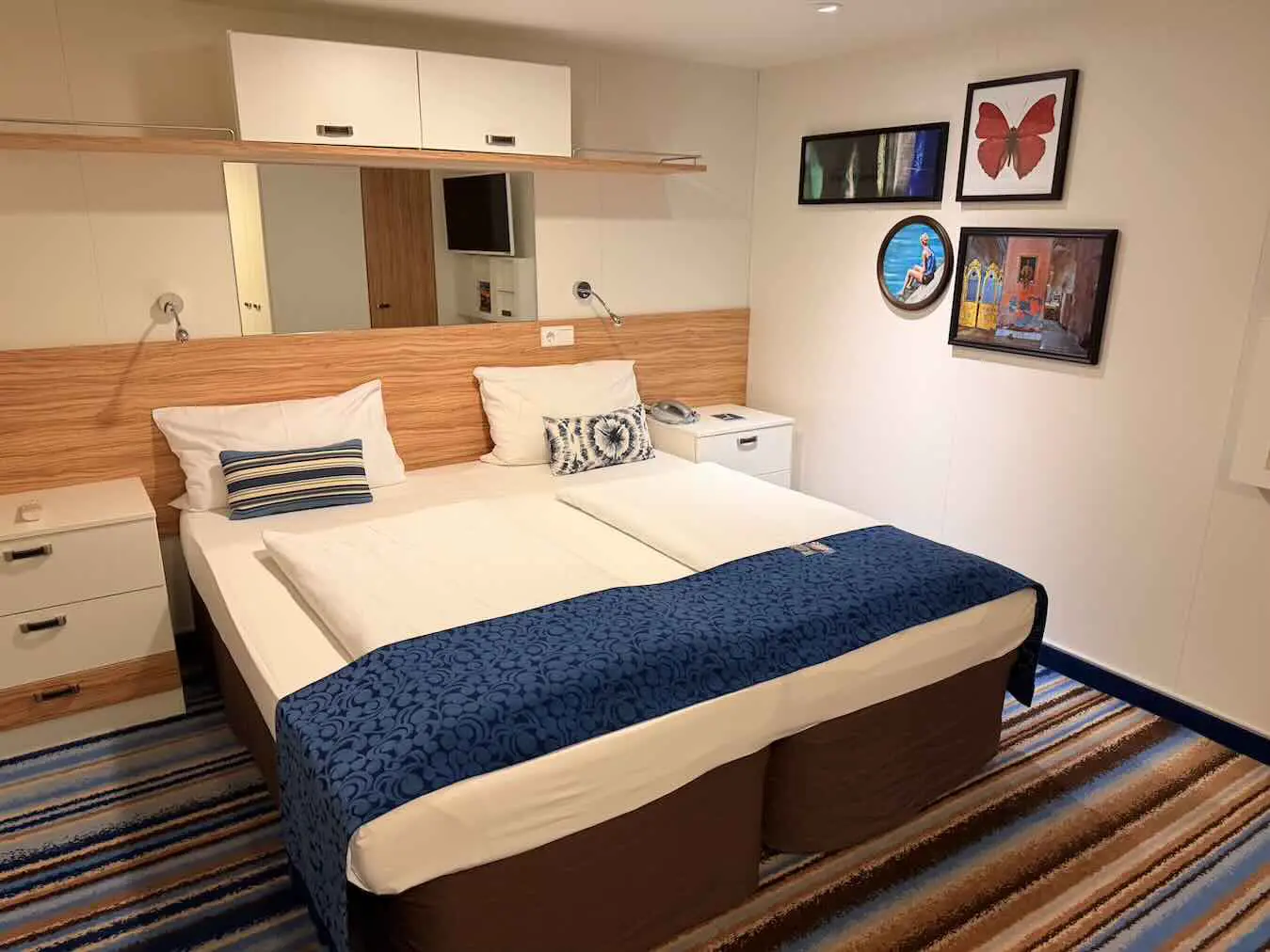 Bett in der Innenkabine auf der Mein Schiff 6